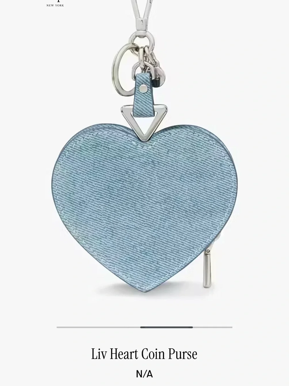 NWOT kate spade Liv Heart Coin Purse Keyring